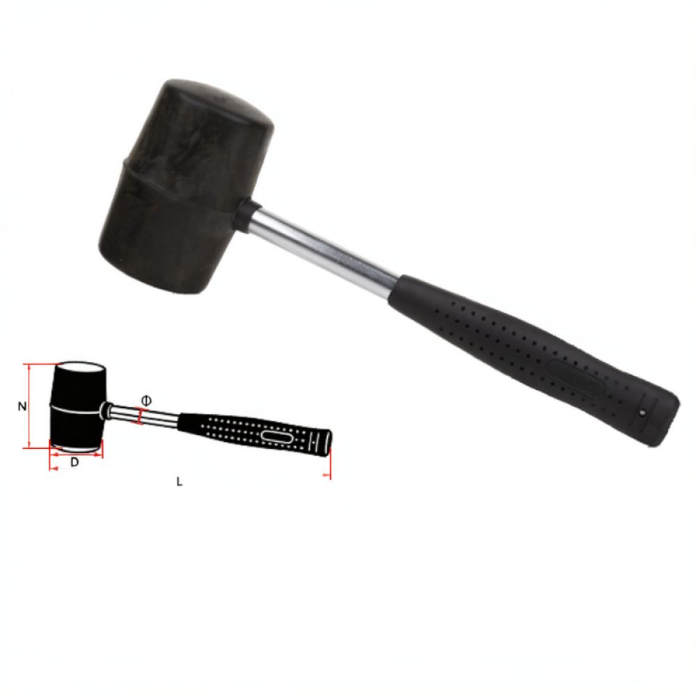 Home Improvement Mark - مطرقة مطاطية مريحة للاستخدام في تجميع