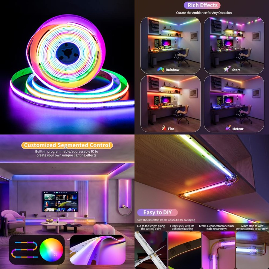شريط إضاءة LED ذكي بتقنية RGB  - مراجعة Led Strip Lights وسعره