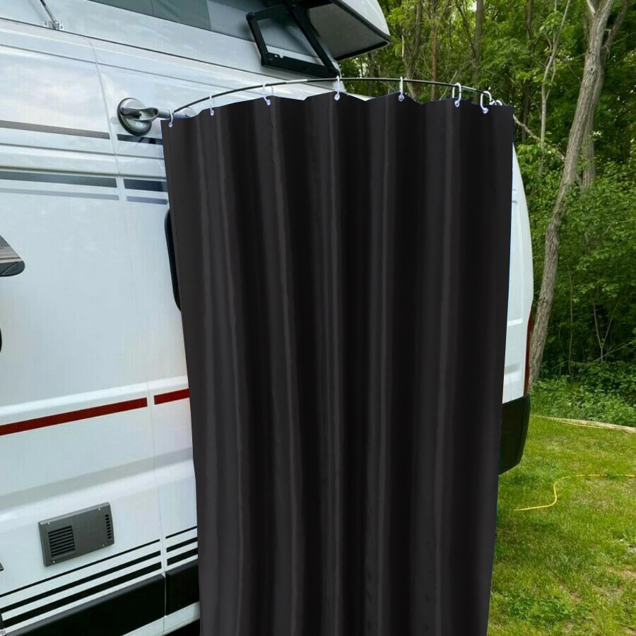 ستارة استحمام للتخييم في الهوا - مراجعة Curtain Rods وسعره