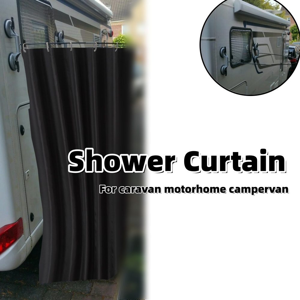 ستارة استحمام للتخييم في الهوا - مراجعة Curtain Rods وسعره