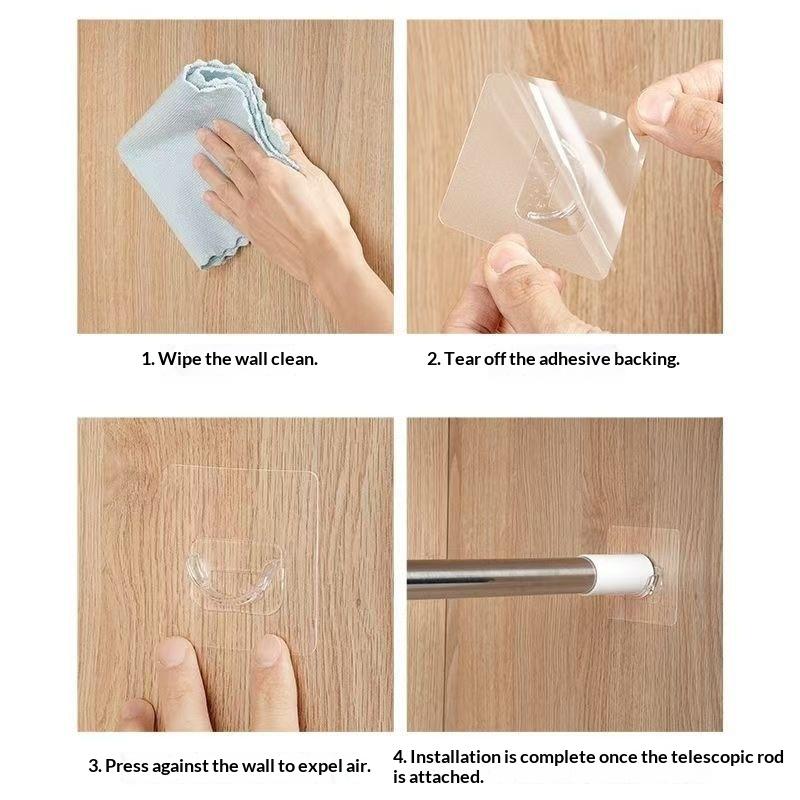 4 قطع من خطافات قضبان الستائر  - مراجعة Curtain Rods وسعره